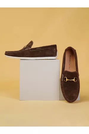 Ruosh Men MACAU Square Toe Leather Comfort Insole Horsebit Loafers