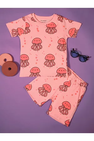 BE AWARA Infants Conversational Printed Pure Cotton Clothing Set