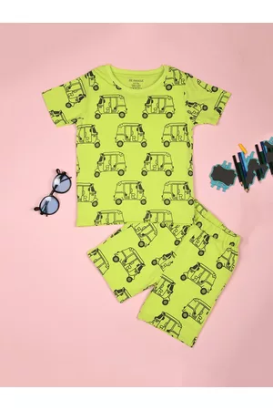 BE AWARA Kids Conversational Printed Cotton Clothing Set