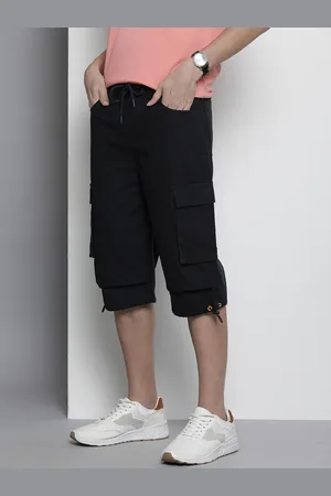 The Indian Garage Co Men Loose Fit Cotton Cargo Shorts
