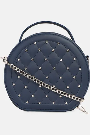 Bagsy Malone Embellished Half Moon Sling Bag with Quilted