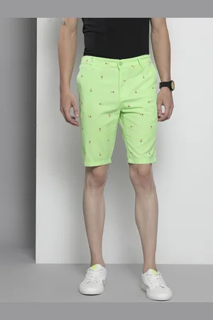 The Indian Garage Co Men Green Conversational Printed Shorts