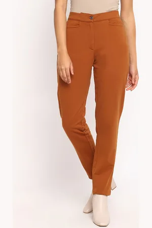 Fabindia Women Mid-Rise Regular Cotton Trousers