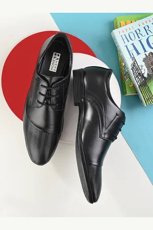 HERE&NOW Men Round-Toe Comfort-Fit Formal Derbys