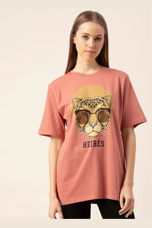 Lounge Dreams Women Printed Pure Cotton Oversized T-shirt
