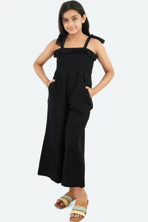 OLELÉ Girls Cindy Smocked Culotte Jumpsuit