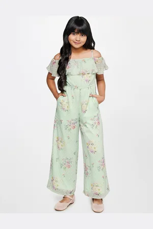 AND Girls Printed Off Shoulder Basic Jumpsuit