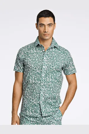 Lindbergh Men Slim Fit Abstract Printed Casual Shirt