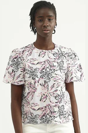 Benetton Floral Printed Round Neck Top