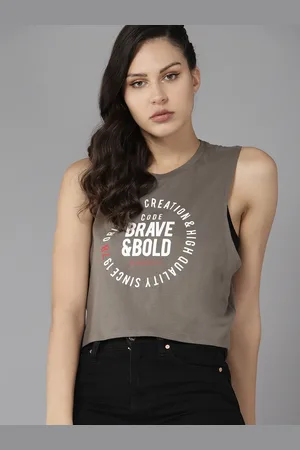 Roadster Printed Cotton Crop Top