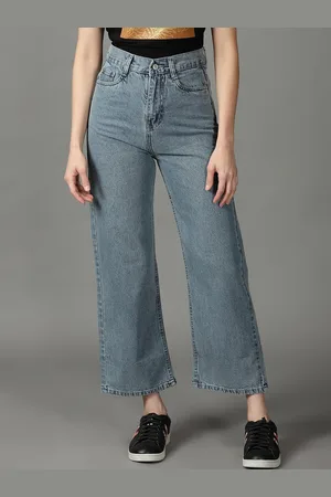 SHOWOFF Women Wide Leg High-Rise Stretchable Jeans