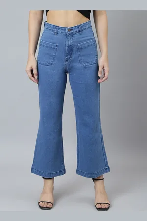 Guti Women Bootcut High-Rise Light Fade Stretchable Cotton Jeans