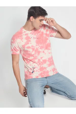 Flying Machine Crew Neck Tie And Dye Graphic T-Shirt