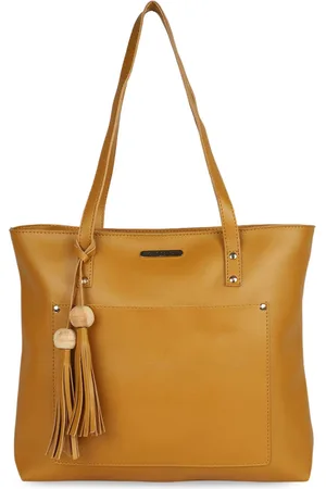 Bagsy Malone Non-Detachable Strap Tasselled PU Shopper Tote Bag
