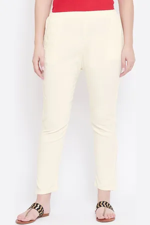 Castle Women Mid Rise Smart Cotton Slim Fit Trousers