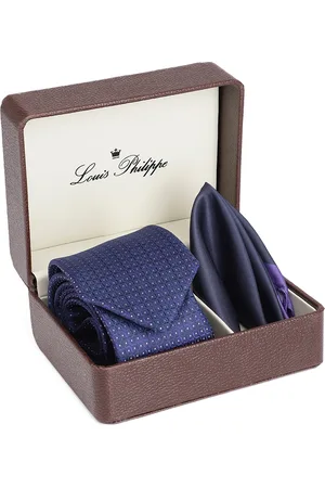 Louis Philippe Men Woven Design Accessory Gift Set