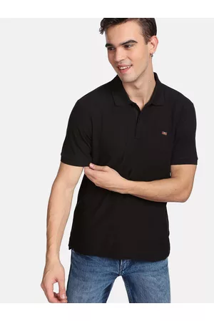 Flying Machine Pattern Knit Cotton Polo Shirt