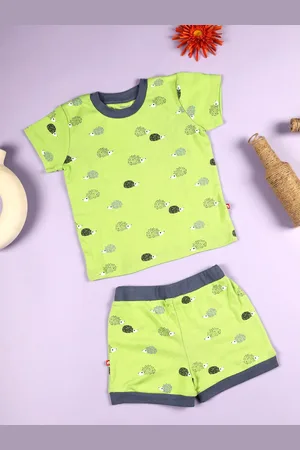 Nino Bambino Kids Organic Cotton Printed Top with Shorts