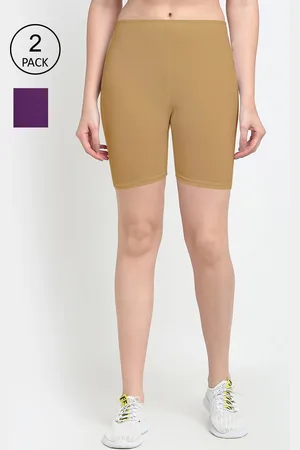 GRACIT Women Set Of 2 Biker Shorts