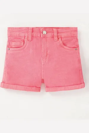 Ed-a-Mamma Girls Mid-Rise Cotton Denim Regular Fit Shorts