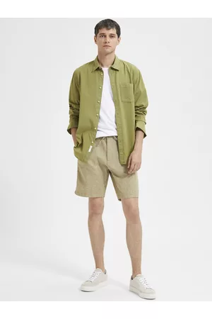 SELECTED Men Mid-Rise Cotton Chinos Shorts