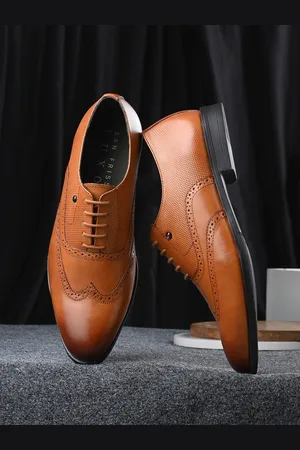 San Frissco Men Leather Formal Brogues