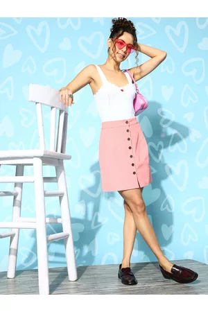 Berrylush Straight High-Rise Mini Skirt