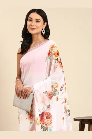Rani Saahiba Floral Printed Poly Georgette Saree