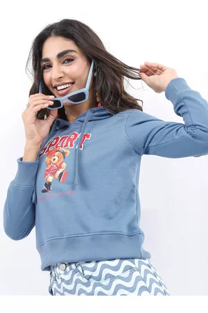 Ketch Women Printed Hooded Sweatshirt