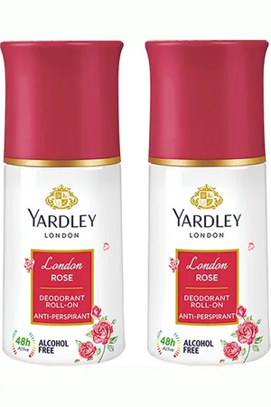 YARDLEY LONDON Women Set of 2 London Rose Alcohol Free Anti Prespirant Deodorant Roll-Ons