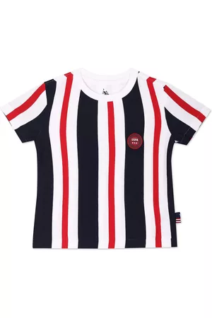 Ralph Lauren Boys Striped Round Neck Cotton T-shirt