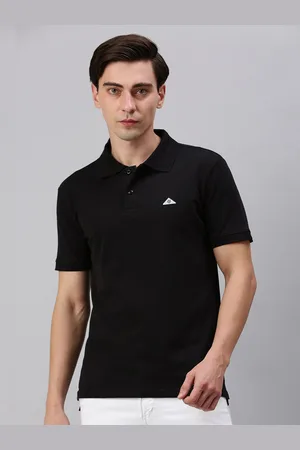 ONN Men Solid Polo Collar Pure Cotton T-shirt