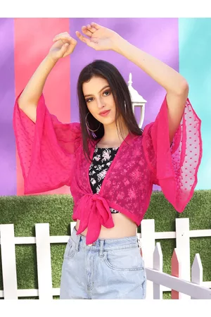 Sera Women Crop Tie-Up Shrug