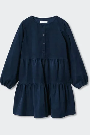 MANGO Corduroy Pure Cotton A-Line Dress