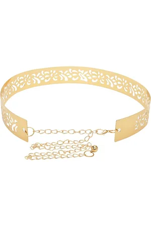 CRUSSET Women Textured Metal Belt