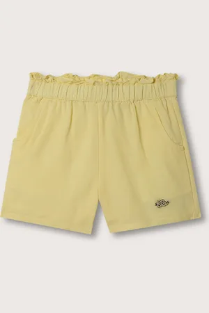 Elle Girls Mid-Rise Cotton Linen Shorts