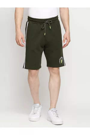SPYKAR Men Green Solid Shorts