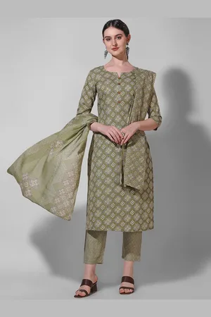 Berrylicious Floral Printed Pure Cotton Kurta with Trousers & Dupatta