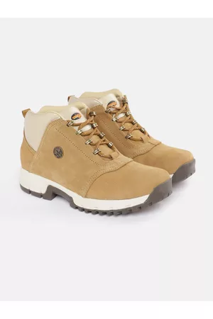Woodland Men Nubuck Leather Colourblocked Mid-Top Sneakers