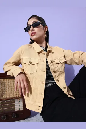 DressBerry Solid Pure Cotton Casual Denim Jacket
