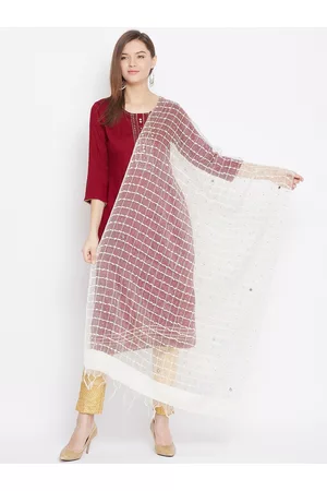 Clora Creation Woven Design Organza Dupatta with Sequinned