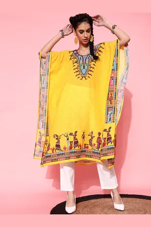 indo street Ethnic Motifs Printed Kaftan Kurta
