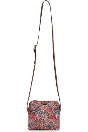 TEAL Floral Printed Structured Sling Bag