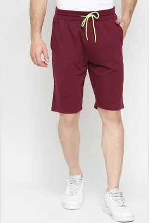 SPYKAR Men Maroon Solid Shorts