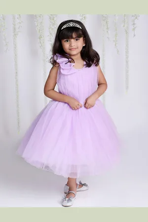 KID1 Girls Self Design Fit & Flare Midi Dress