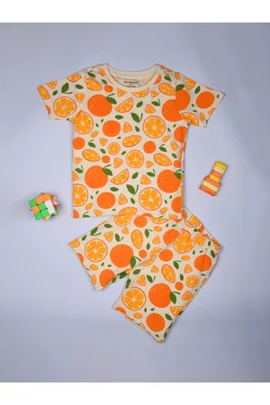 BE AWARA Kids Conversational Printed Pure Cotton Clothing Set