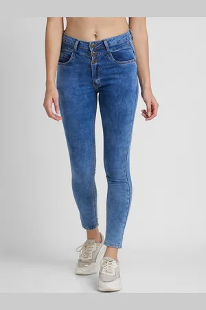 Globus Women Skinny Fit High-Rise Heavy Fade Stretchable Jeans