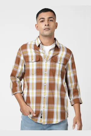 Lee Men Tartan Checked Casual Cotton Shirt