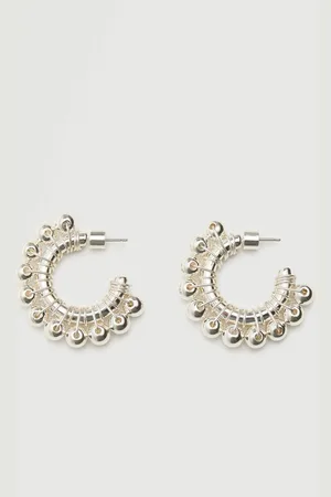 MANGO Crescent Shaped Half Hoop Earrings