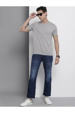 The Indian Garage Co Men Bootcut Light Fade Stretchable Jeans